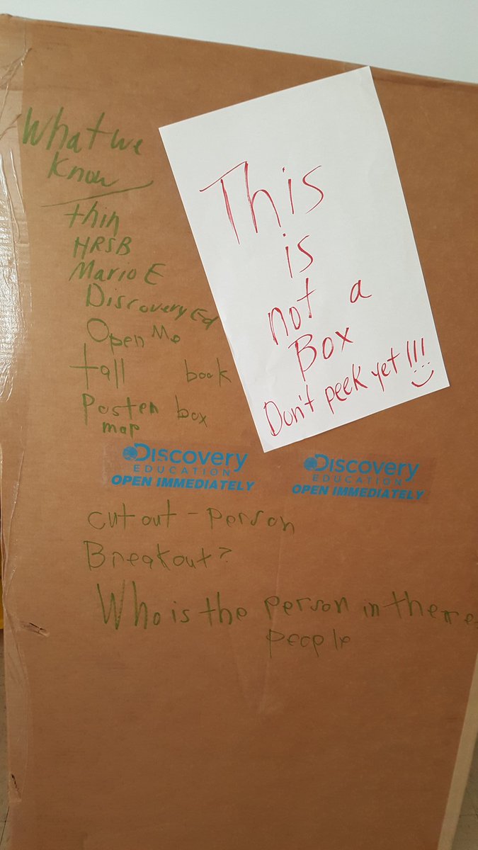 Lkennedy37's tweet photo. @DEignite @shareski @tilt @MythBusters We discovered who was in the box O'mystery #deducing skills Ready 4 next case https://t.co/YjcplLV7nJ