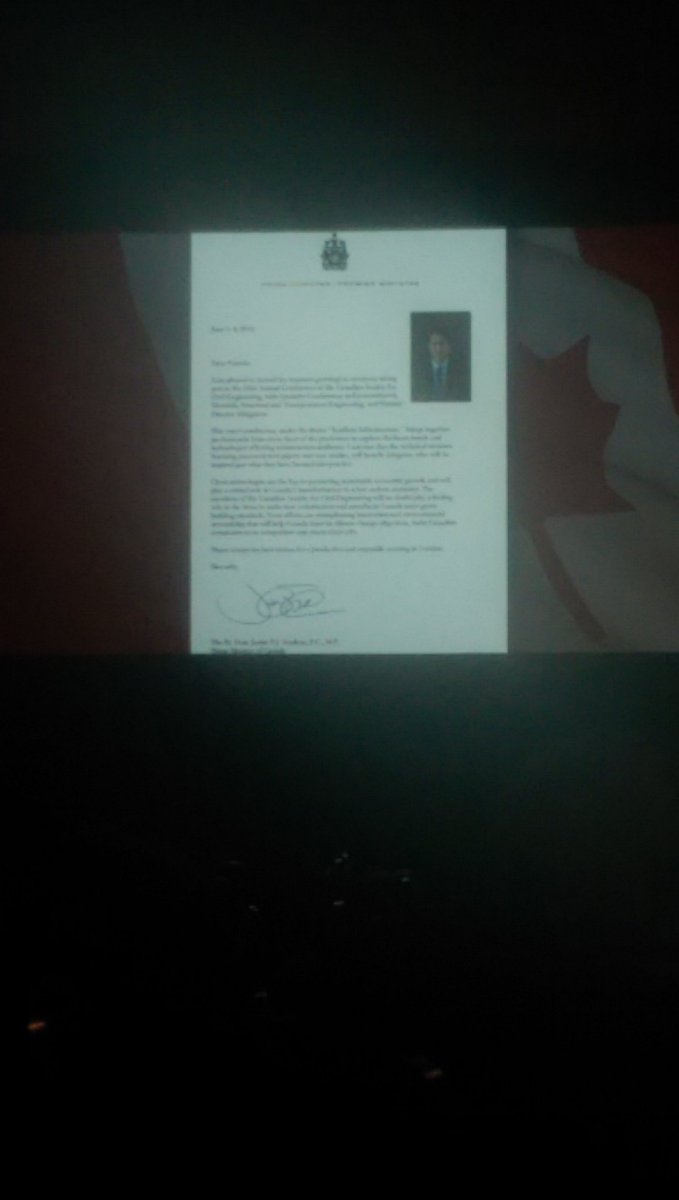 PatriciaWilbur_'s tweet image. Hey @JustinTrudeau, thanks for recognizing our conference! #csce2016 #resilientinfrastructure