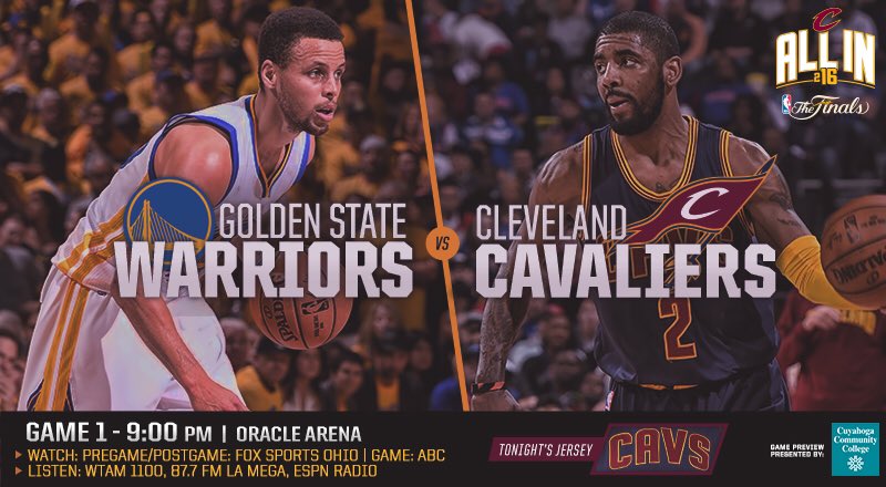 cavs's tweet photo. It all starts tonight. Let’s do this, Cleveland.
 
#NBAFinals PREVIEW: https://t.co/rJtauYcs0h
 
#ALLin216 https://t.co/yhBHdfT21U