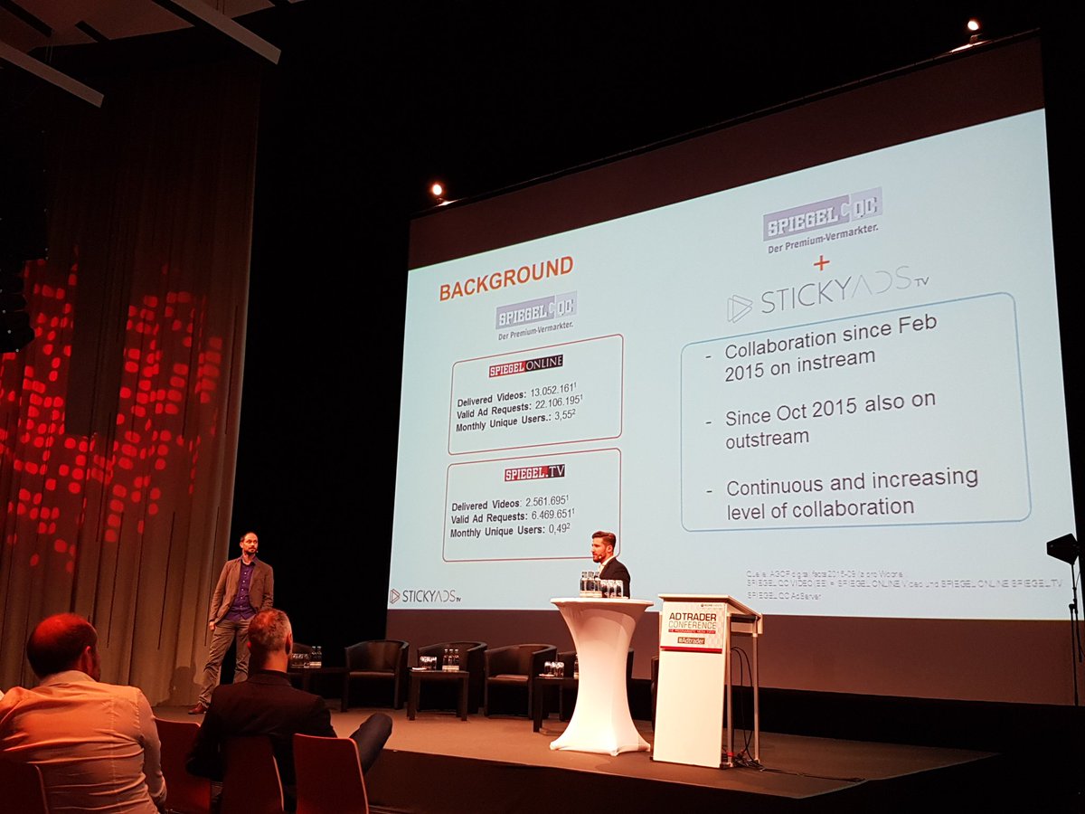 SaharaKh's tweet photo. #Adtrader @MarkOlafWinter about challenges to optimize existing video monetisation on #Spiegel inventory #StickyADS https://t.co/zkulstHgaB