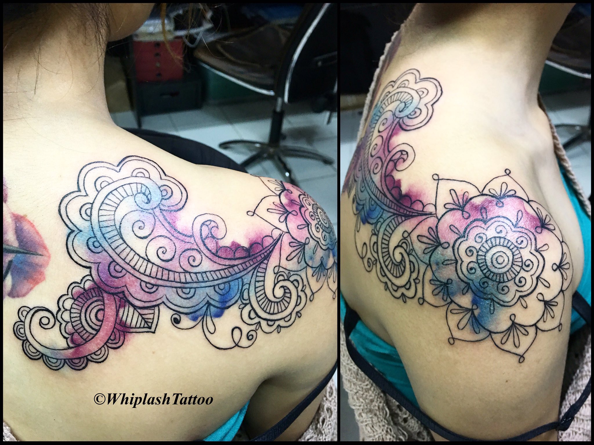 Shoulder Paisley Tattoos