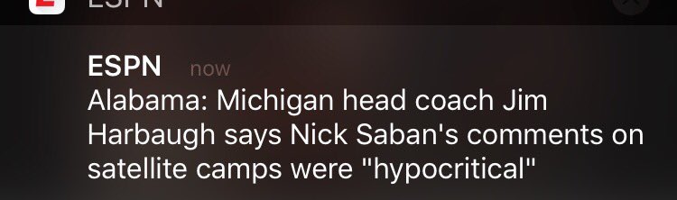 UAQuad_'s tweet photo. Alabama: UA fans concerned that Jim Harbaugh will keep saying Sabans name in order to be relevant in sports news https://t.co/MGEdSQxxQR