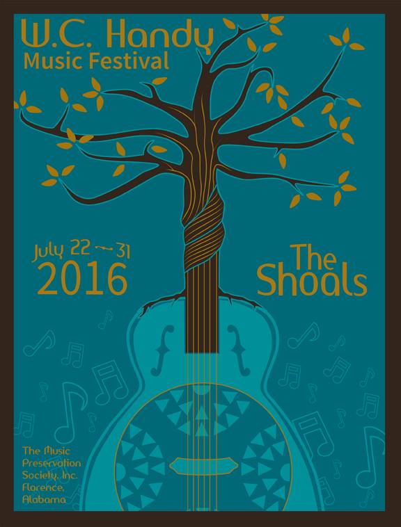 Congrats to Jessie Layne who won the 2016 #handyfest poster competition! Are you ready for some great music? #shoals