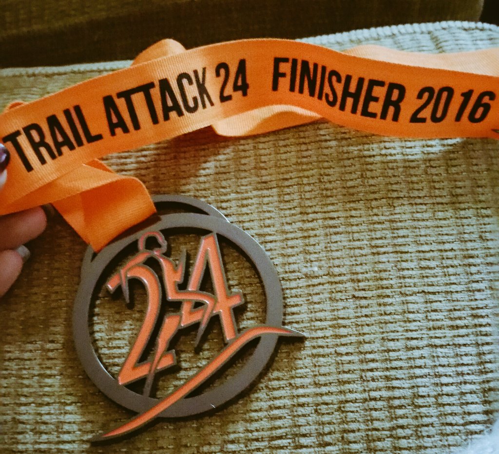 TrailAttack's tweet photo. The medal is awesome. Big, shiny, heavy and chunky. Watch out for your postman all you 2016 finishers 😆 #Bling https://t.co/aeJOw8mV15