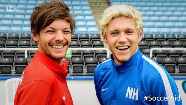 1DAlertWW's tweet image. Louis and Niall for #SoccerAid 😍