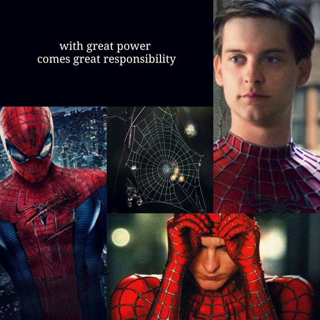 With Great Power Comes Great Responsibility 🔵🔴⚪️⚫️🔘🐊
#Me #spider #power #great