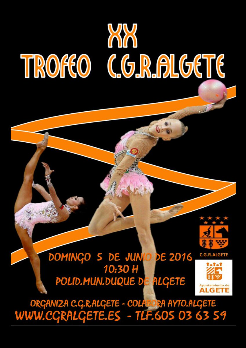 XX TROFEO CGR ALGETE. Domingo 5 de Junio a partir de las 10'30. Os esperamos a tod@s para despedir la temporada!!