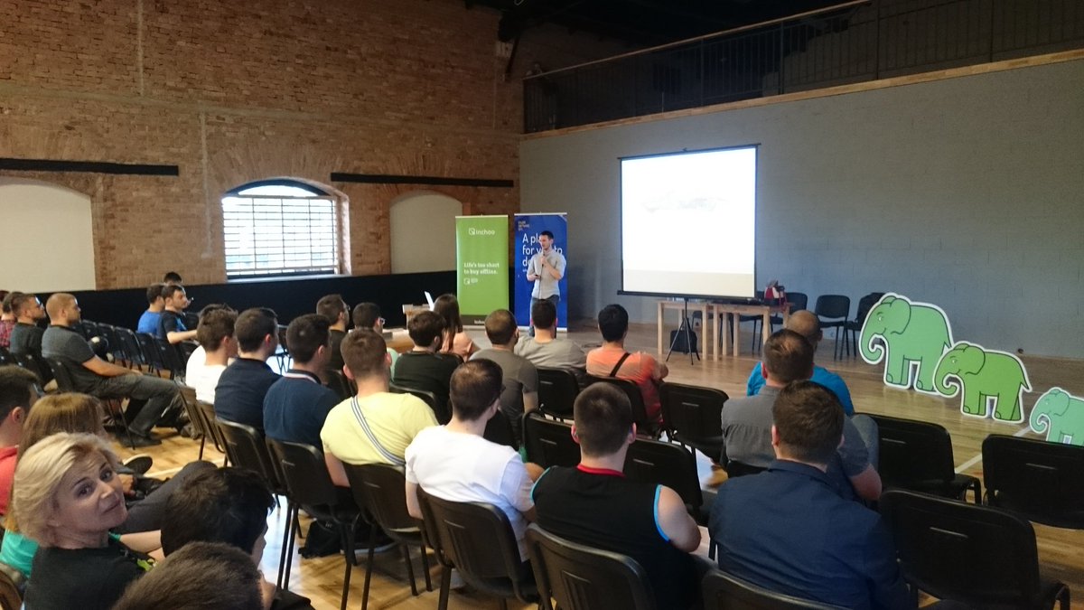 tomislavbilic's tweet photo. Go go @damirkorpar. Why PHP talk at #phptalksosc https://t.co/bLIhJPRx8G