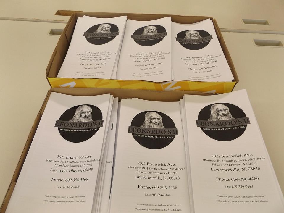 The future LHS Transition Services student workers prepared 1000 menus for Leonardo's II