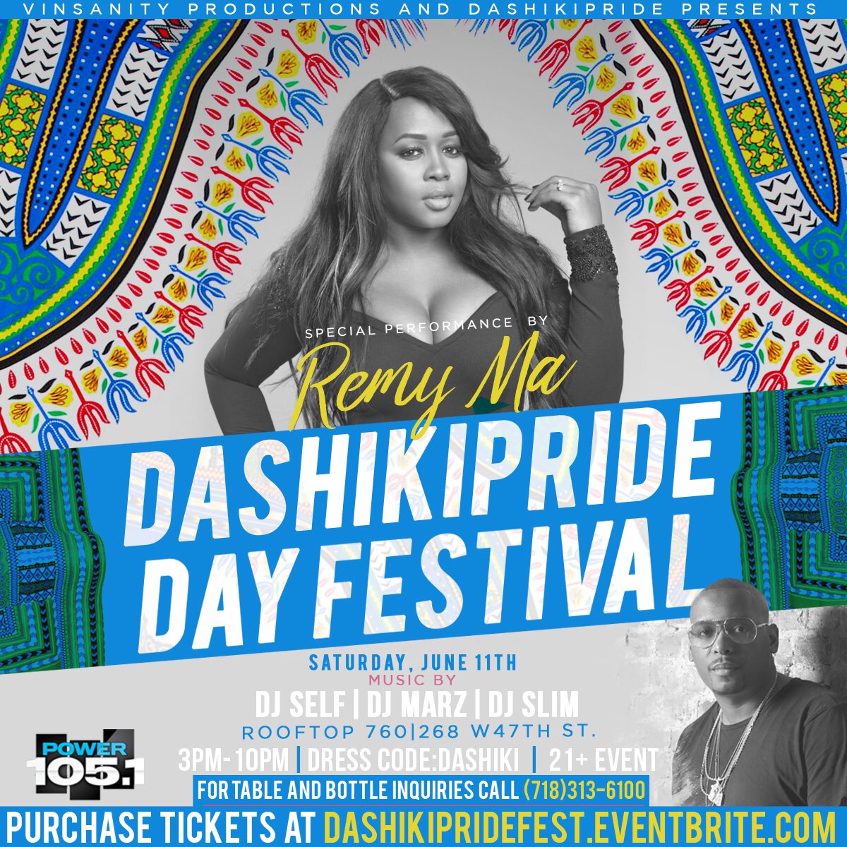VinsanityPd's tweet photo. Saturday June 11th . Dashiki Day Party  . Special performance by @RealRemyMa . Ticket link in bio . https://t.co/LWrVyMb1I8