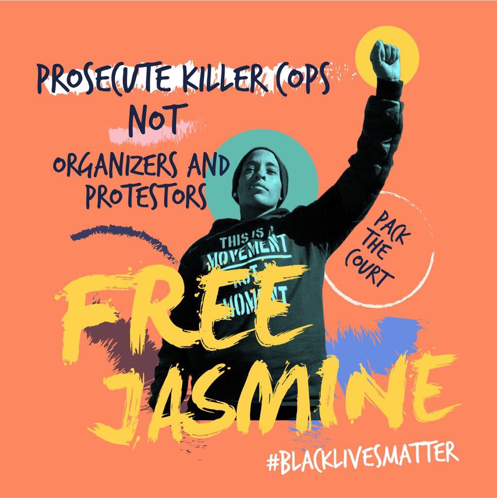 Blklivesmatter's tweet photo. #FreeJasmine 

Pack the courtroom for her sentencing hearing: Tues, 6/7 8:30AM Pasadena Courthouse -- 300 E. Walnut https://t.co/RNf75xoKG3