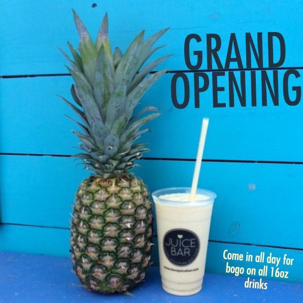 JuiceBarTTown's tweet image. Today is our official Grand Opening! To celebrate, we are doing #BOGO 16 oz smoothie or juice! 💚 #juicebarttown