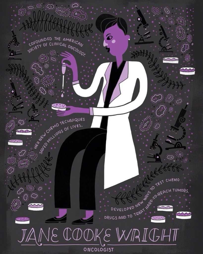 ignotofsky's tweet photo. #womeninscience book is filled with stories of incredible #doctors. One of them is #JaneWright.  #fightcancer https://t.co/vkCP0m1Uge