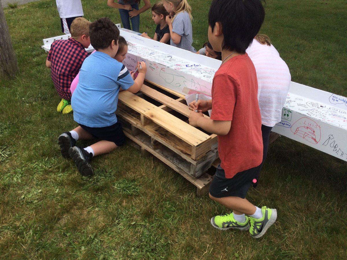 MrsMosgrober's tweet photo. Signing a beam for #Nantucketintermediateschool #nesgrade2 https://t.co/UGjnEbRxv3