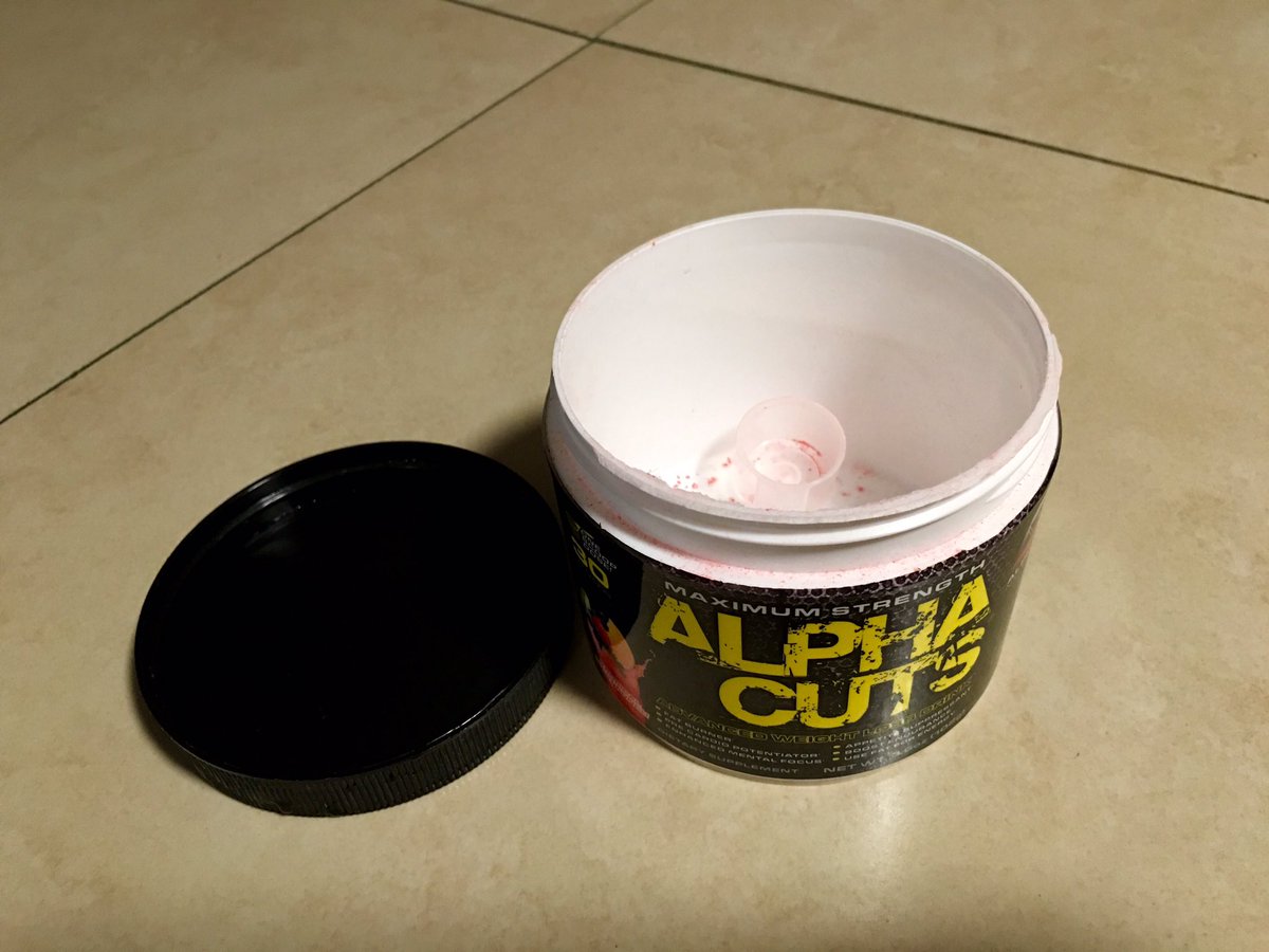 NoCarbsNoSugar's tweet photo. What a sad sad sight... Empty tub of #AlphaCuts from @AlphaPro #PWO #Cardio #BodyBuilding #Fitness #FitFam https://t.co/jzl3j1IsCQ