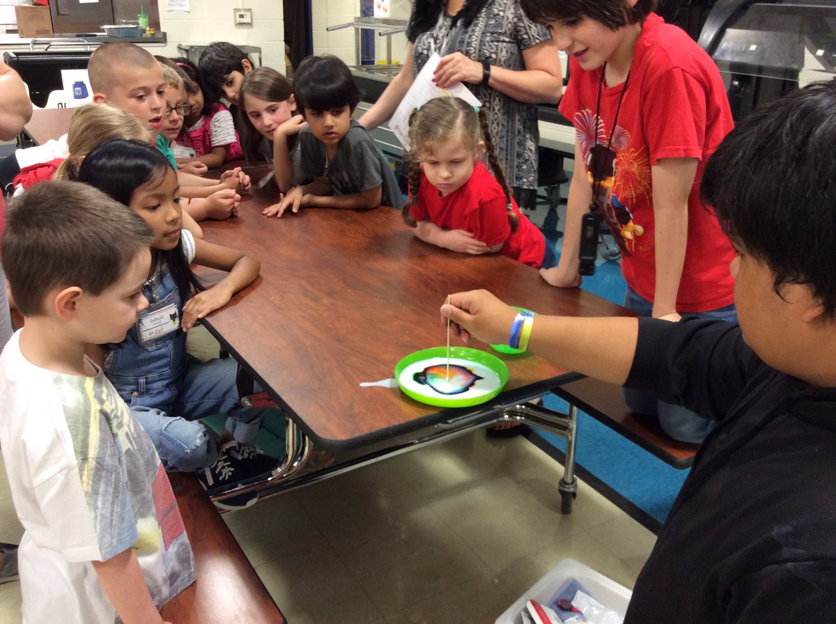 Our morning Ss enjoyed the 6th grade science magic show! Thank you Westview magicians! #d60learns