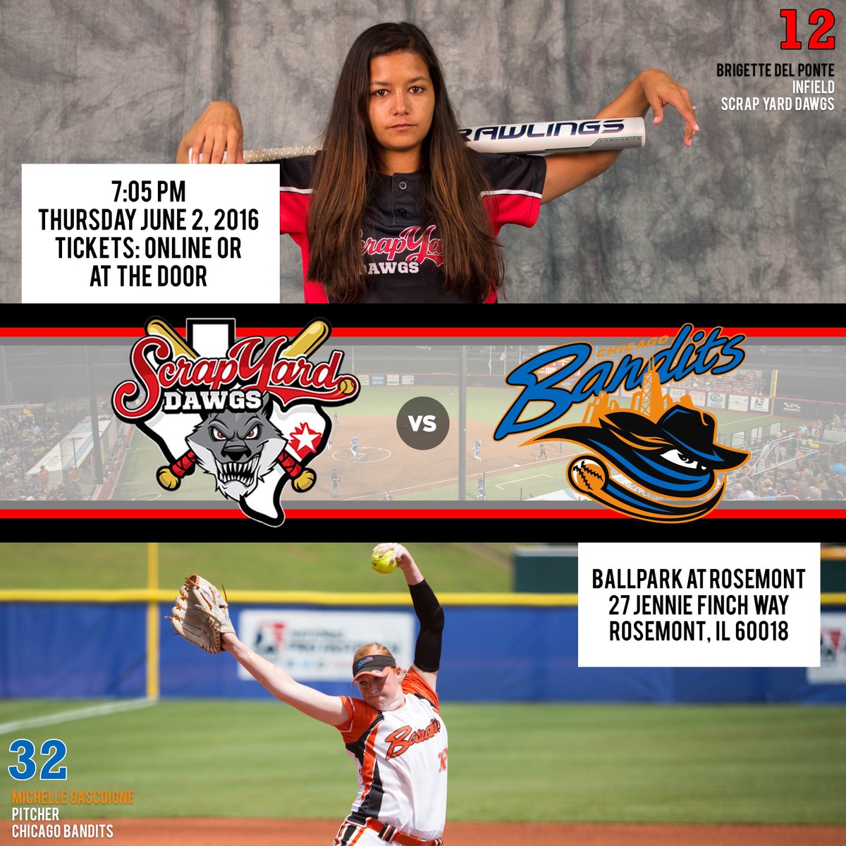 cstokes2133's tweet photo. The first game of our inaugural season is TONIGHT! Let's do this! #werecoming #2016npf @scrapyarddawgs https://t.co/2dtRw6E0Au