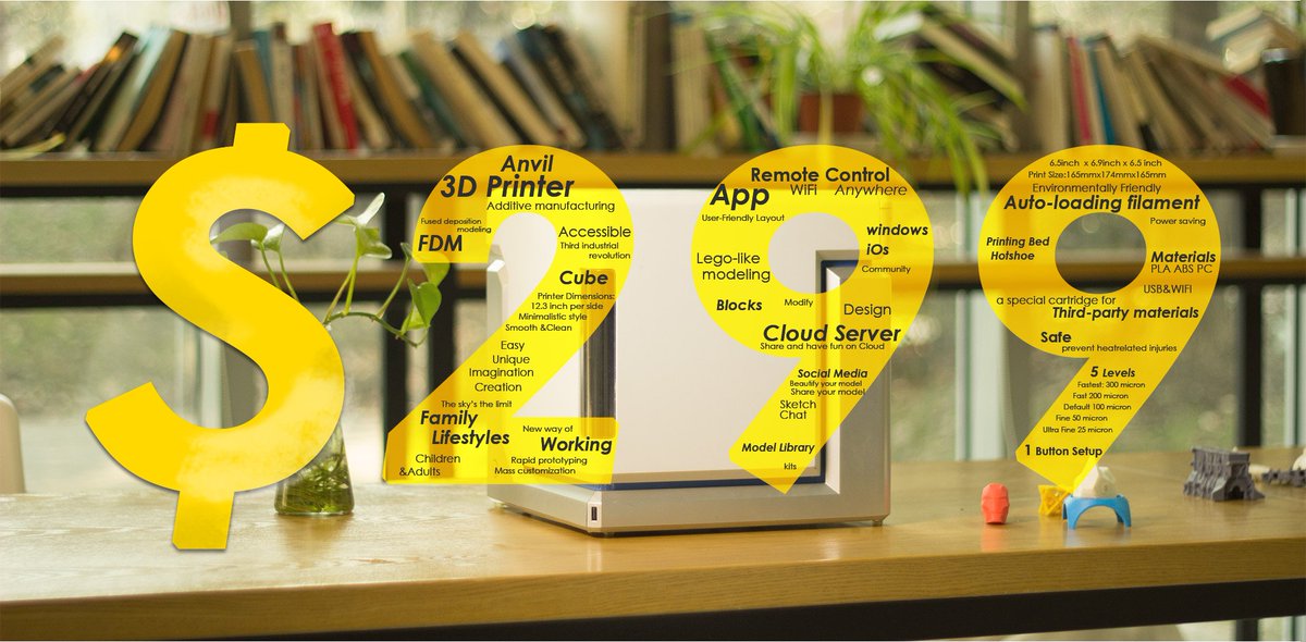 Anvil2014inc's tweet photo. COUNTDOWN: 8 HOURS LEFT to back the 3D printer for EVERYONE! Visit our #Kickstarter page: https://t.co/IpkCWN3BGw https://t.co/JF10dAk4VV