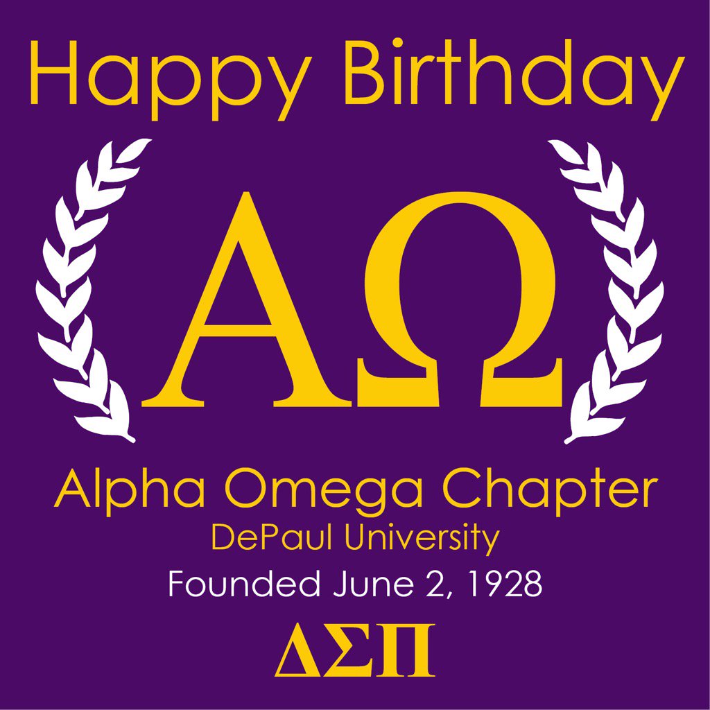 Happy birthday to Alpha Omega at DePaul University!