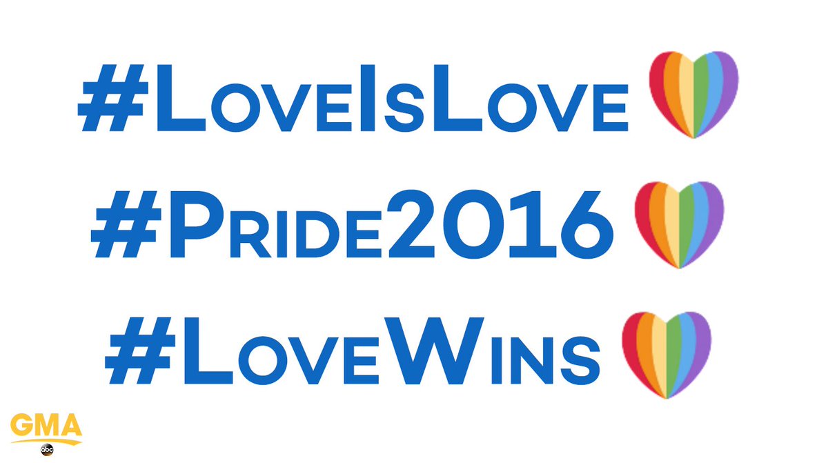 For Pride month, <a href="/twitter/">Twitter</a> releases hashtag emojis that reveal when you tweet #LoveIsLove, #Pride2016, or #LoveWins.