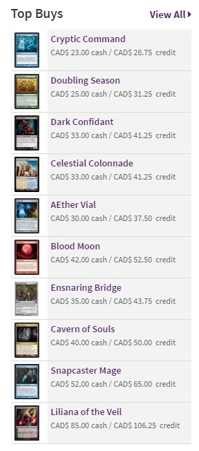 CardAdvantageCA's tweet photo. Check out the Top MTG Buys for June!

https://t.co/JpngEPYZGg https://t.co/TgbfGD757B