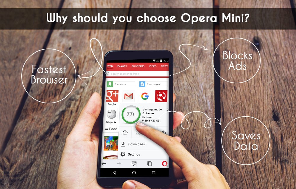 OperaIndia's tweet photo. From saving data to blocking ads! 5 reasons to choose Opera over @googlechrome &amp; @UCBrowser: https://t.co/XpkBhWmRGi https://t.co/63WrqvEptE