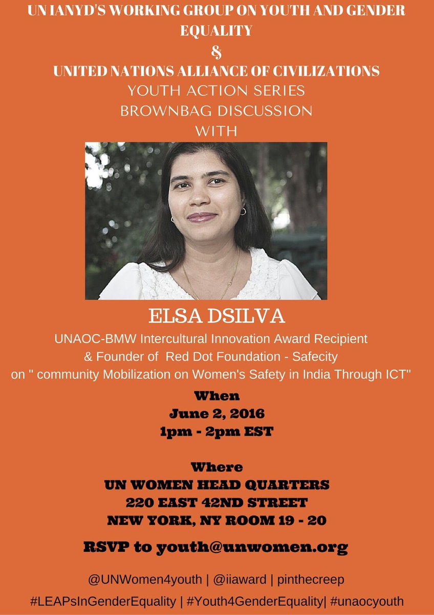 adedoyin_deji's tweet photo. .@UNWOMEN4Youth brown bag discussion with Elsa Dsilva. It will be awesome. Join us @ravikarkara https://t.co/D6UdHwYe3U