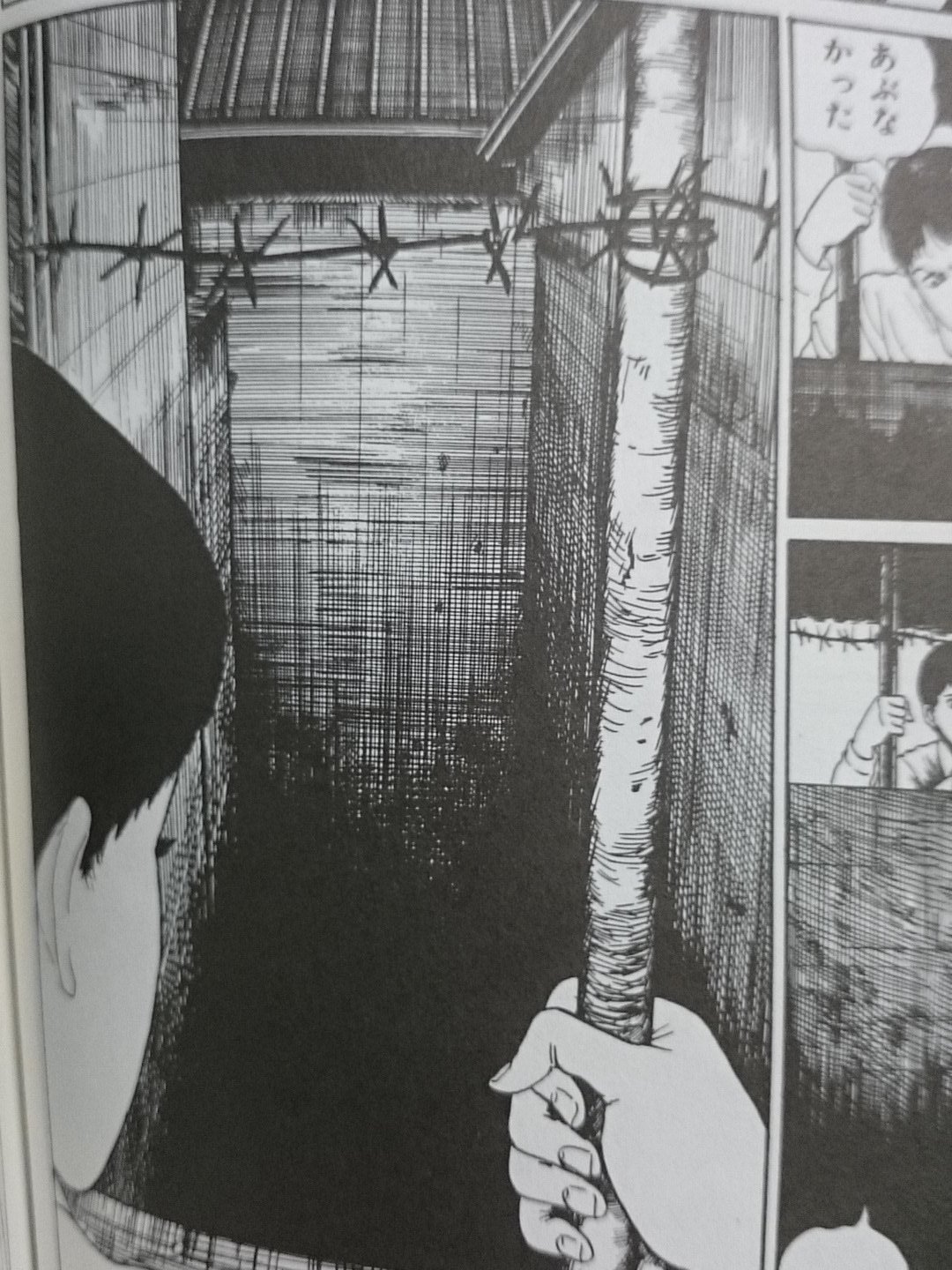 ミサキトージ 伊藤潤二先生の作品は 設定の奇抜さによる驚きと恐怖 が明確にあるのですが 空間の見せ方も抜群に巧く 路地裏 などはその最たる例かと思います 曰く付きの封鎖された袋小路 もうその設定だけで最高ですが 味付けも極上なんですよね