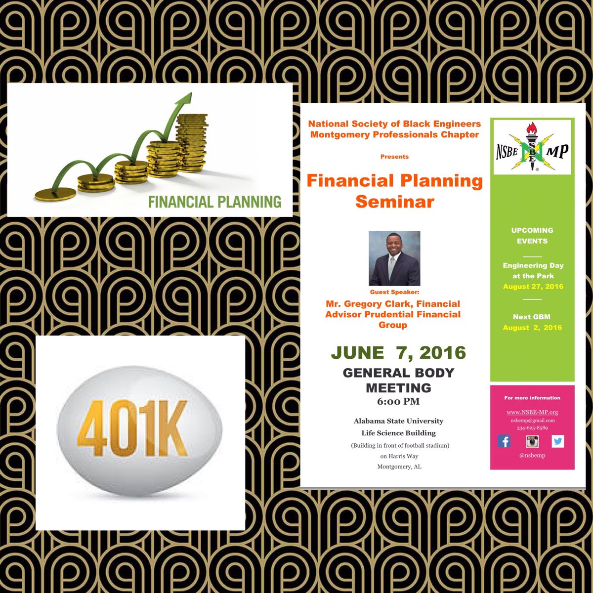 NSBEMP's tweet photo. The Montgomery Professionals Chapter of NSBE brings to you a FREE Financial Planning Seminar!!! #nsbemp #nsbe https://t.co/y0Wdf5dpCT