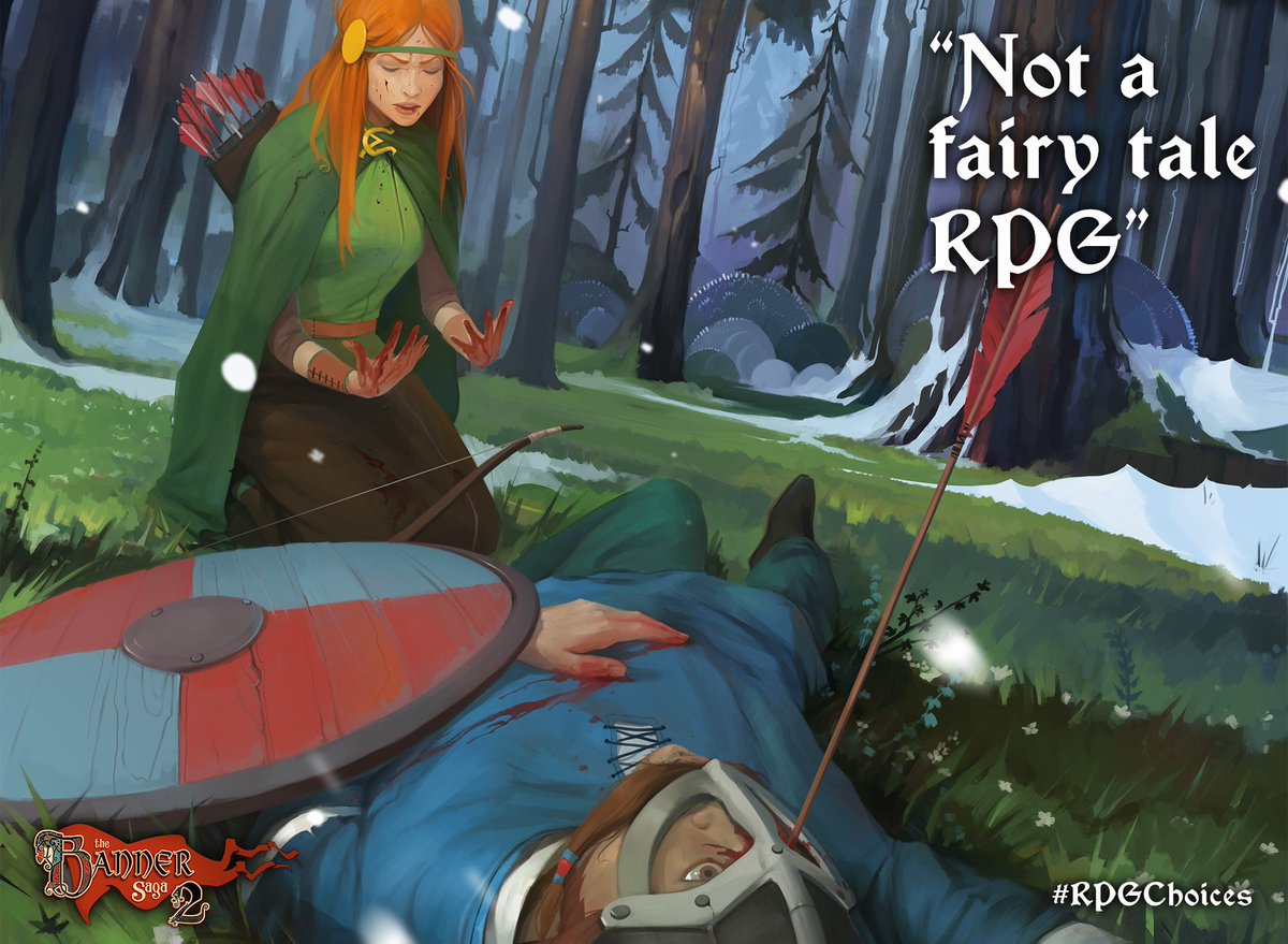 BannerSaga's tweet photo. #BannerSaga is not your fairy tale #RPG. Our world is full of loss and tough choices. #RPGChoices #gaming #indiedev https://t.co/6QEvU28s7j