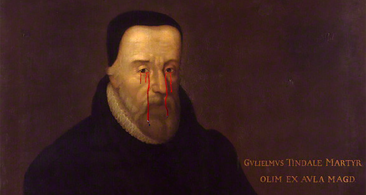 Portrait Of William Tyndale Begins Crying Blood After Release Of ‘Emoji Bible’ babylonbee.com/news/portrait-…