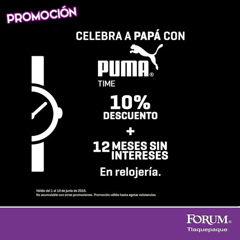 ForumTlaque's tweet photo. ¡Celebremos el mes de #Papá con lo mejor de @PUMA ! #watch. #ForumTlaque. https://t.co/om8Xnb6Hy4