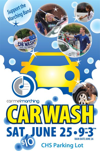 CarmelBands's tweet photo. Soap, water, dirty cars, + 300 HS kids &amp; what do you have? The CHS Marching Band Car wash! 
https://t.co/5maAzIafrg https://t.co/8tF2dRPHy0