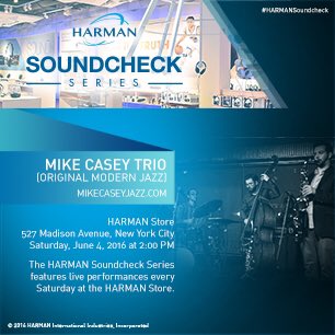 themikecasey's tweet photo. Hey NYC! Catch us live at the Harman Store this Saturday 2PM-3PM! #HarmanSoundcheck #NYC https://t.co/JvYdFRfgCj