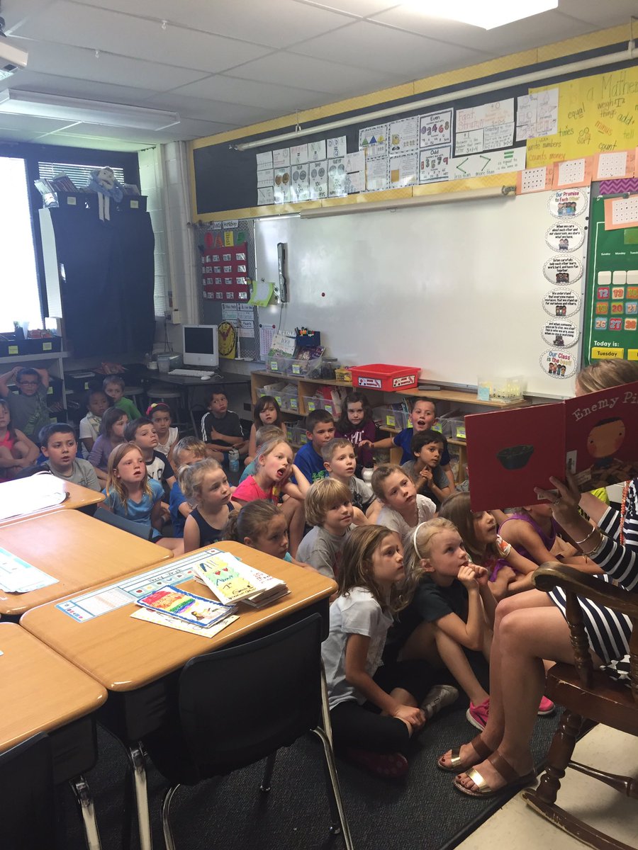 A Day in First Grade listening to Enemy Pie <a href="/AHSD25Patton/">Patton Elementary</a> @pattonfirsties