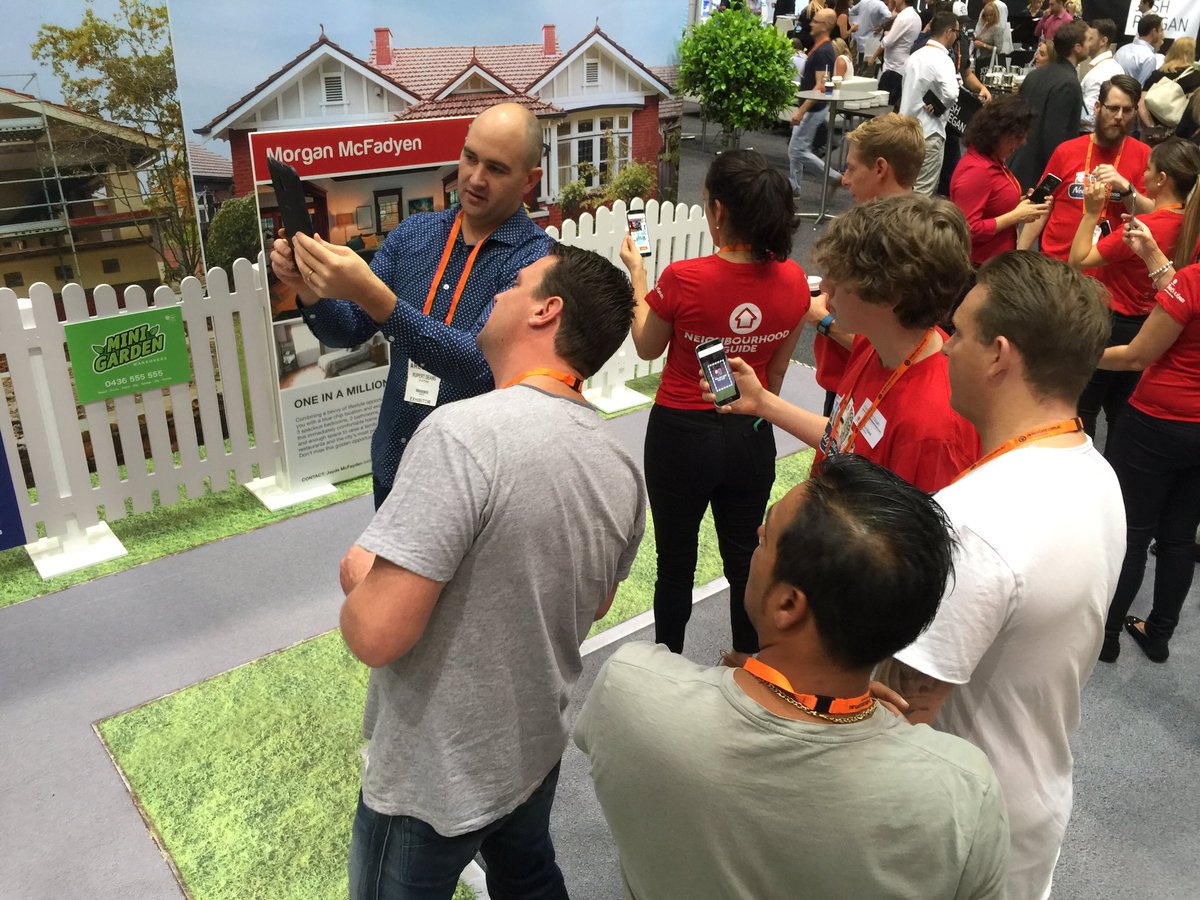 nxdnz's tweet photo. Can you imagine an augmented reality neighbourhood? You don't have to - we built it! @realestate_au are @AREC2016 https://t.co/7FFq6pgUHO