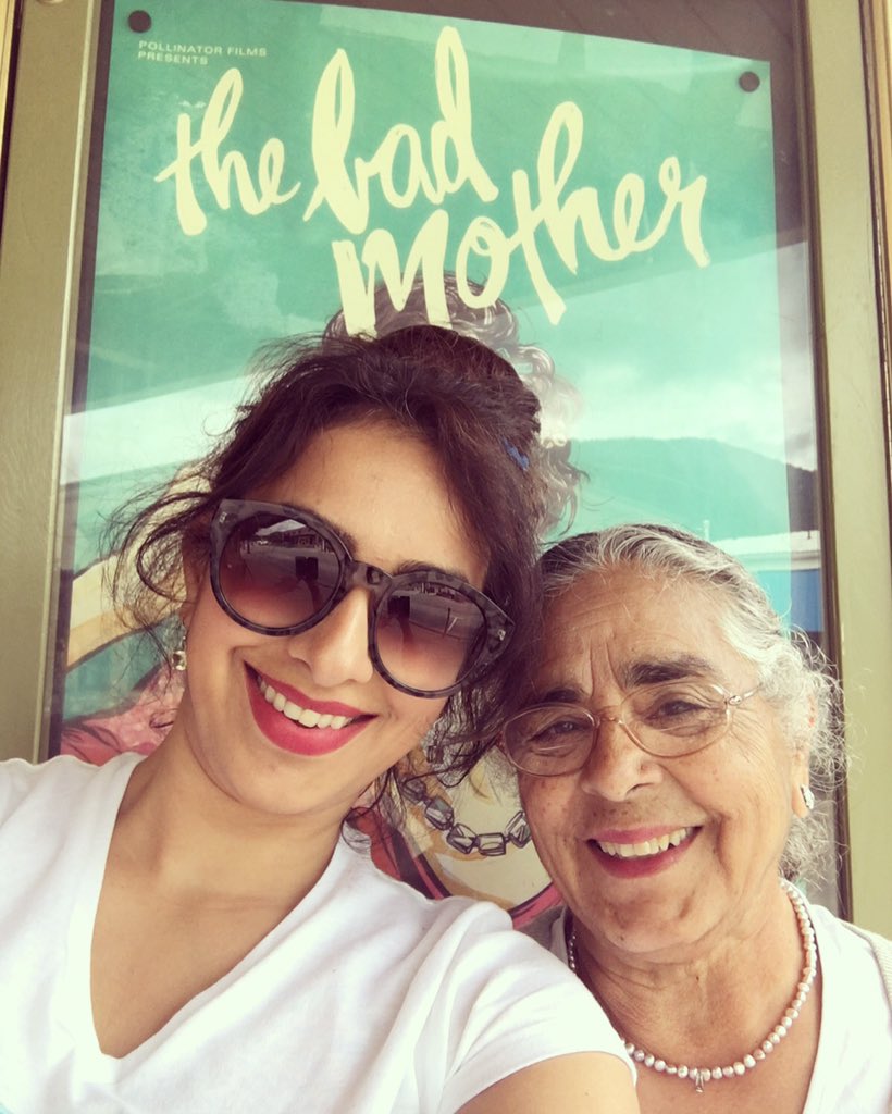 BadMotherMovie's tweet photo. Sarah Kapoor and Nani at the #Creston premiere of #TheBadMother ! https://t.co/1Bzx5INGo9