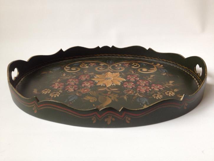 KringloopAssen's tweet image. Hindelooper schilderwerk - dienblad - 1e helf 20e eeuw link.marktplaats.nl/m1053210773