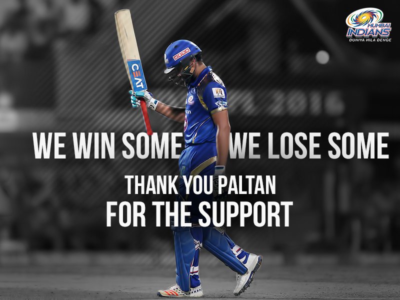 Paltan it’s your support &amp; emotion that has taken us ahead! It kept us pushing to be better. #DilSeIndian #GLvMI