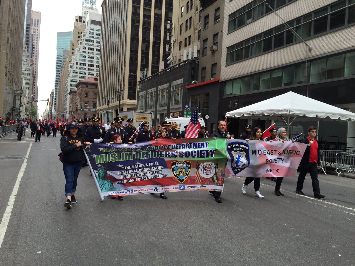 NYPDMuslim's tweet photo. Marching proudly at the annual #TurkishDayParade in #NYC with @MidTurkic society beautiful display of rich culture https://t.co/q7YjweDecO