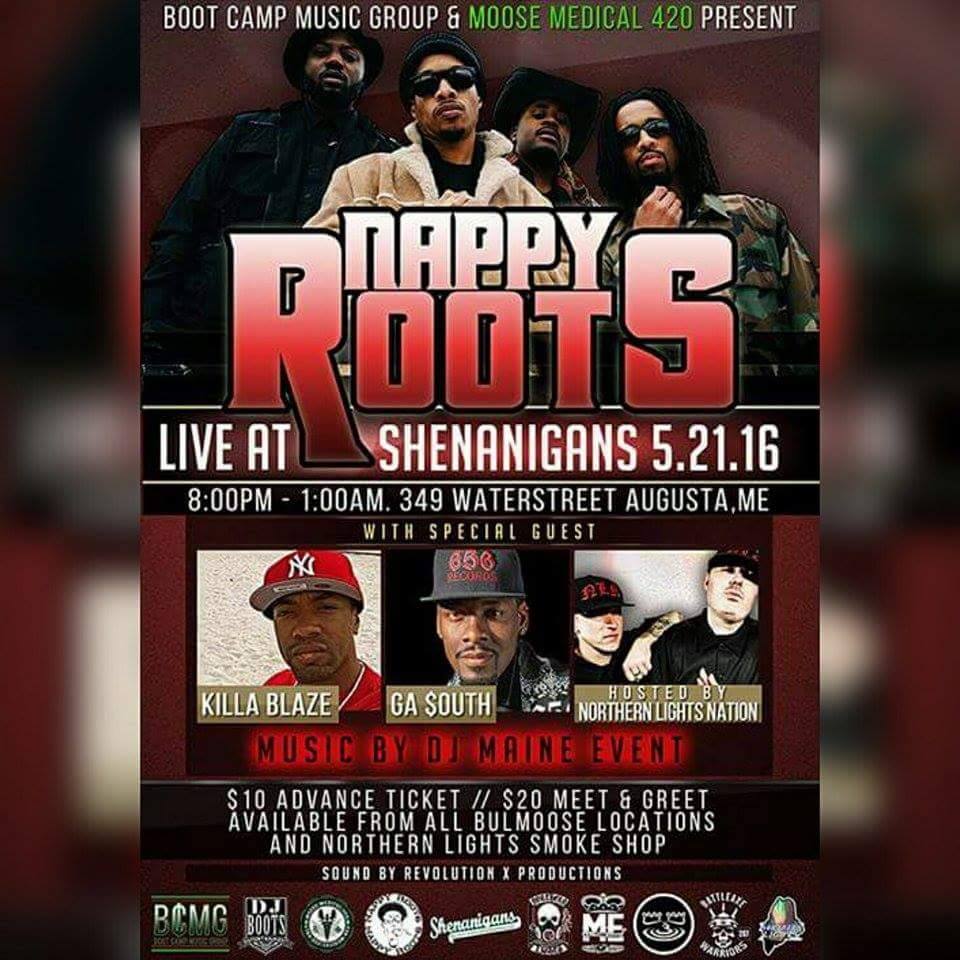 ShenaniganStyle's tweet photo. *TONIGHT* @NappyRoots  LIVE RIGHT HERE AT @ShenaniganStyle  W/ SPECIAL GUESTS @NLNation207 , @GASouthENT &amp; MORE! https://t.co/ArH9LW1QbX