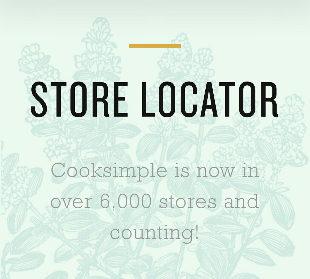 cooksimplemeals's tweet image. Use our store locator to find #CookSimple in a store near you!