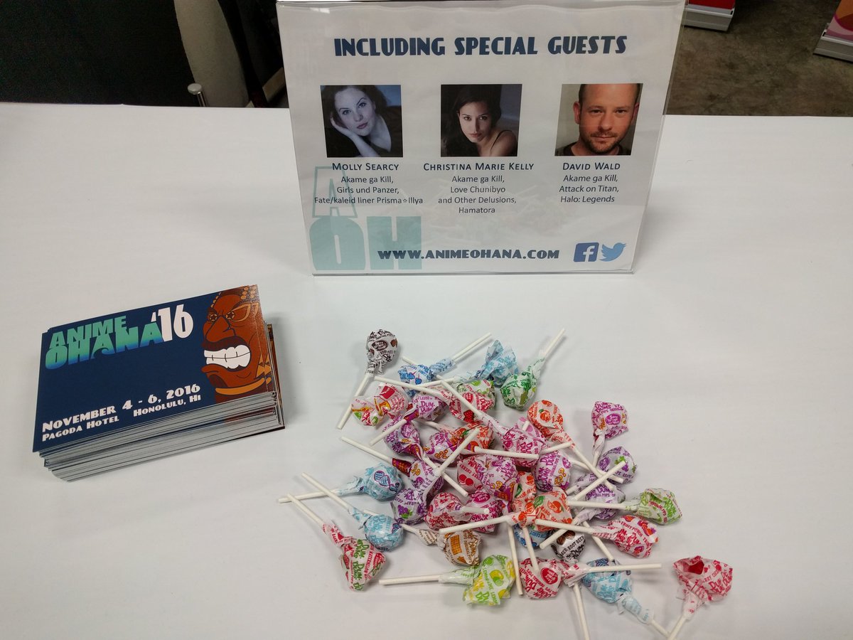 AnimeOhana's tweet photo. Day 2 Amazing Hawaii Comic Con and we have candy. You could too if you come say hi. https://t.co/I8BusqvtSZ
