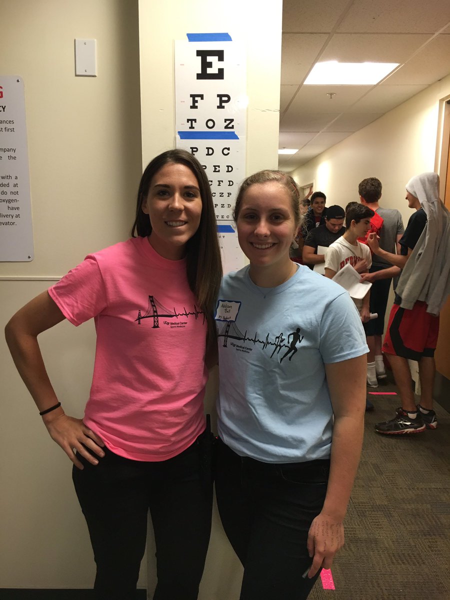 Tam_ATC's tweet photo. Shout out to Tam student-athlete Addy Ball for helping at UCSF Cardiac Physicals today! https://t.co/Vw0Fq0rMSh
