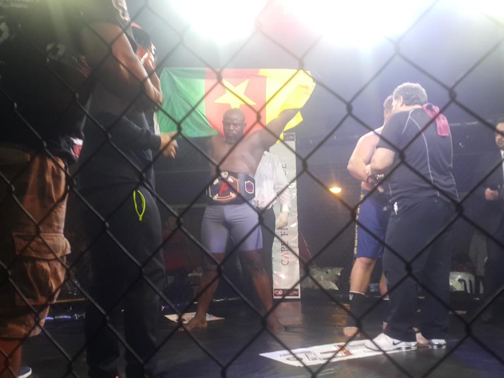 CapeFightLeague's tweet photo. And new Heavyweight champ Yamdjie by KO here at #cfl15 https://t.co/dcj7QyU16e