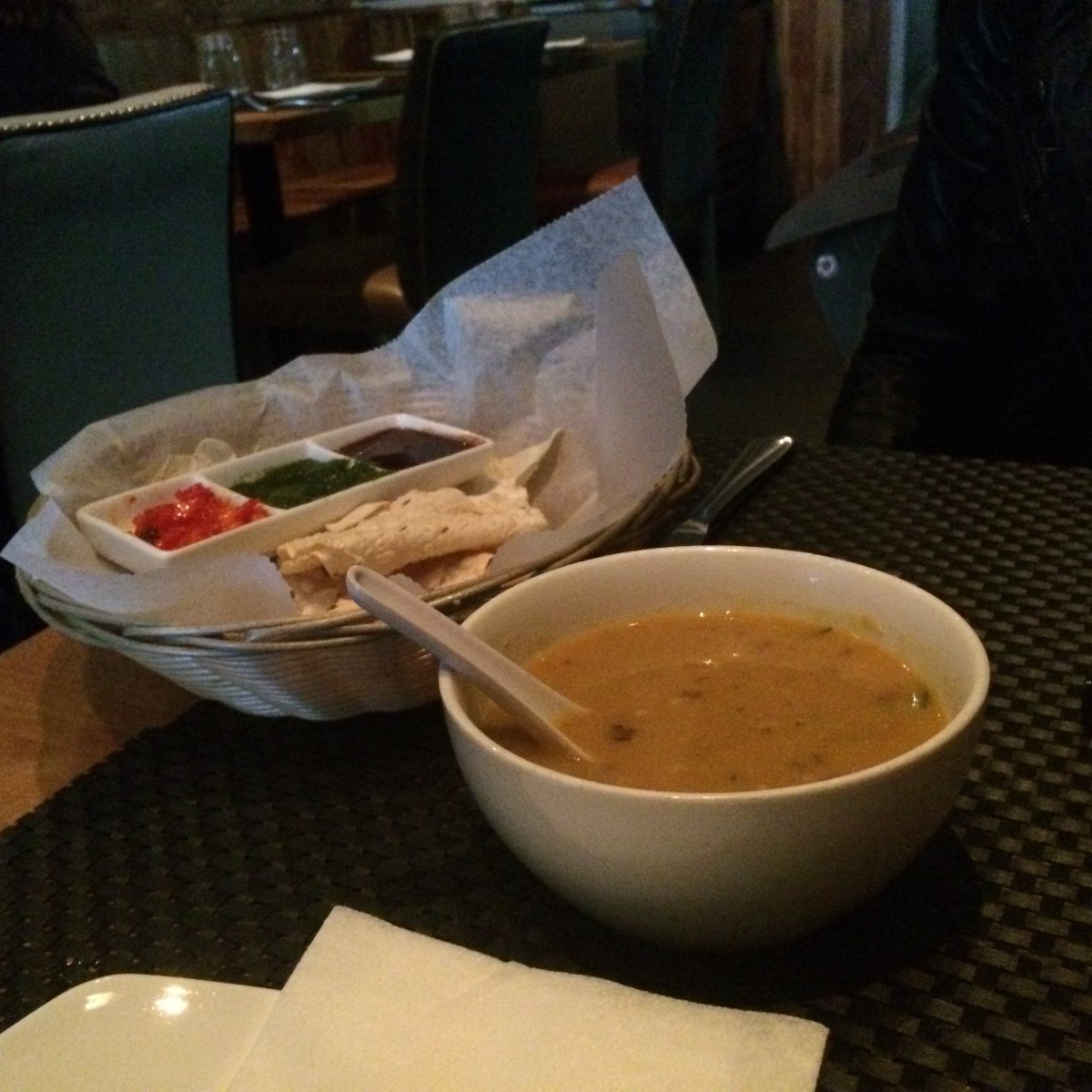 malaimarkenyc's tweet photo. Nutty mulligatawny soup &amp; crispy papad - the proper way to start your meal. Order delivery through our website! https://t.co/qdkCbyek70