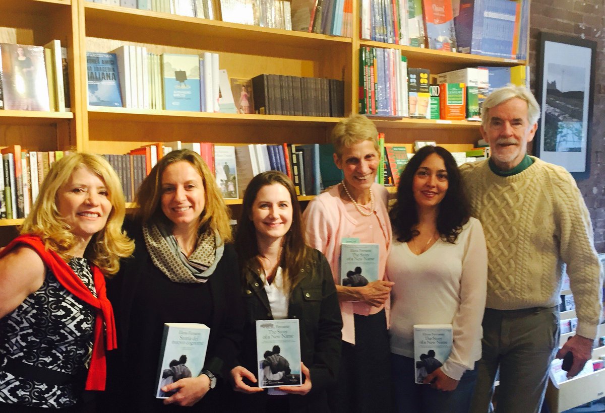 lydon_chris's tweet photo. Not for women only: at I AM Books.  Jude, Lorenza, Allison, Brooke and Jenzale are reeducating Chris in Ferrantismo. https://t.co/Bc5VizStc1