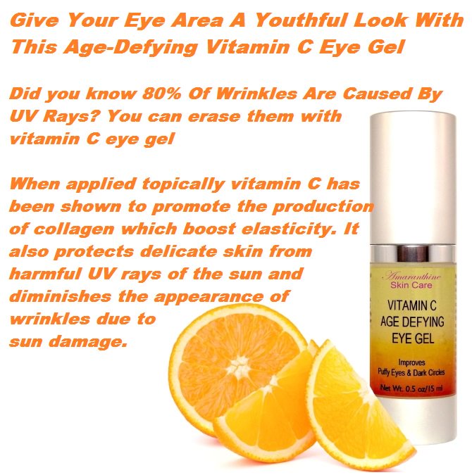 AmaranthineSkin's tweet photo. Vitamin C Eye Gel it helps combat under #undereyepuffyness, #darkcircles, #wrinkles  https://t.co/dBmimxCzu5 $29.95 https://t.co/Ei9ojp5xqY