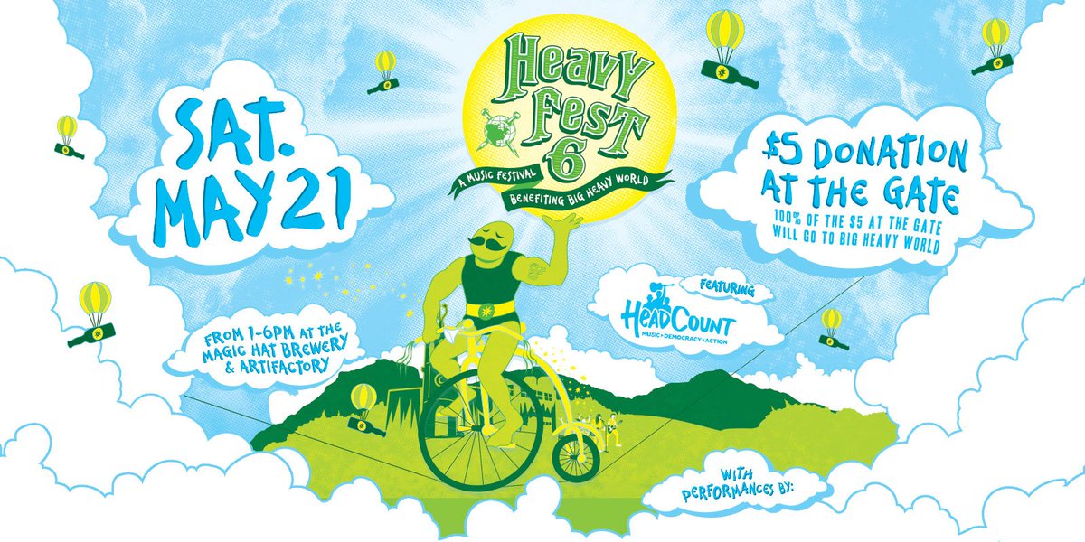 HeadCountOrg's tweet image. Thanks again to @magichat for inviting us to #Heavyfest in #BTV today! Fun afternoon &amp;amp; @BigHeavyWorld ROCKS!