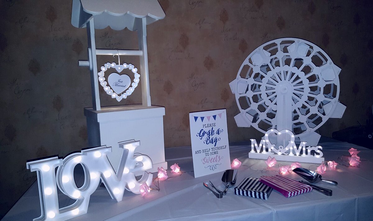 Easy_Events_ie's tweet photo. Our Candy Ferris Wheel &amp; Wishing Well Card Holder in all their glory. Package deals available! #easyevents https://t.co/505fzNhiJ5